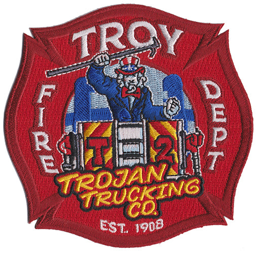 Troy, NY Tower Ladder 2 Trojan Trucking Co. Fire Patch