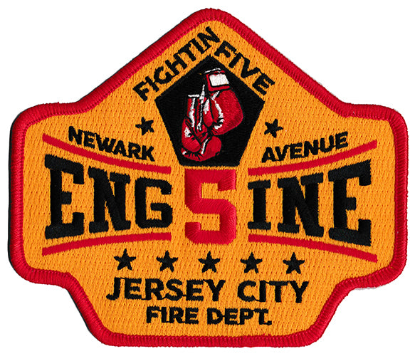 Jersey City Engine 5 Fightin Five Newark Ave Fire Patch Eagle