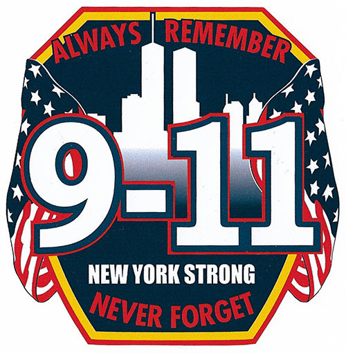 9-11 New York Strong Always Remembered 4" Vinyl Car Decal