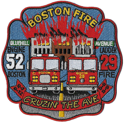 Boston Engine 52 Ladder 29 Cruzin' Blue Hill Ave Fire Patch
