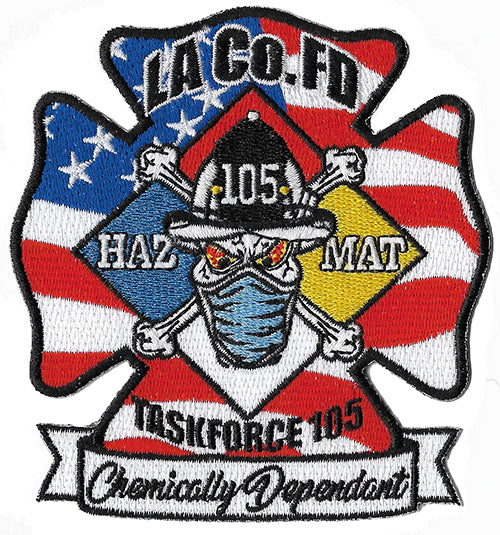 LA County Station 105 Chemically Dependent Haz Mat  Fire Patch