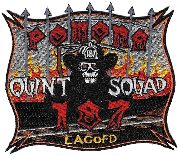LA County Station 187 Quint Squad 187 Pomona Reaper NEW Fire Patch
