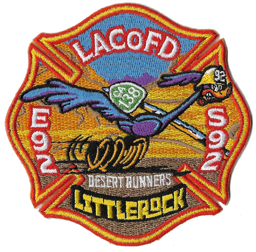 LA County Station 92 Desert Runners Orange Littlerock Design Fire Patch