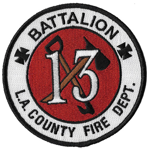LA County Battalion 13  Round Fire Patch