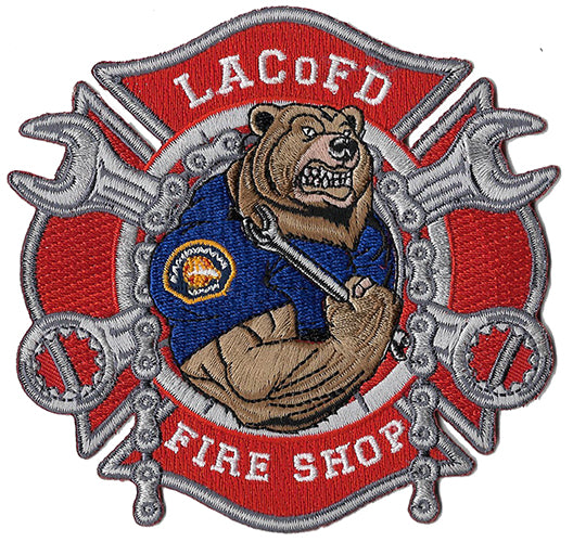 LA County Shop Mechanics Grizzly Bear Fire Patch