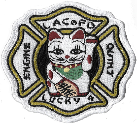 LA County Station 4 Cat Design Lucky 4 Fire Patch