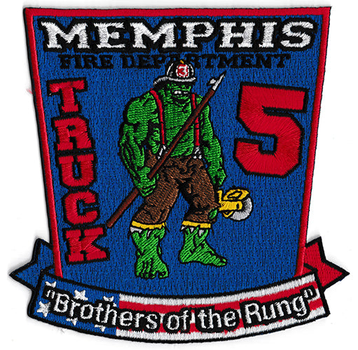 Memphis Truck 5 Brothers of the Rung New Design Fire Patch Eagle