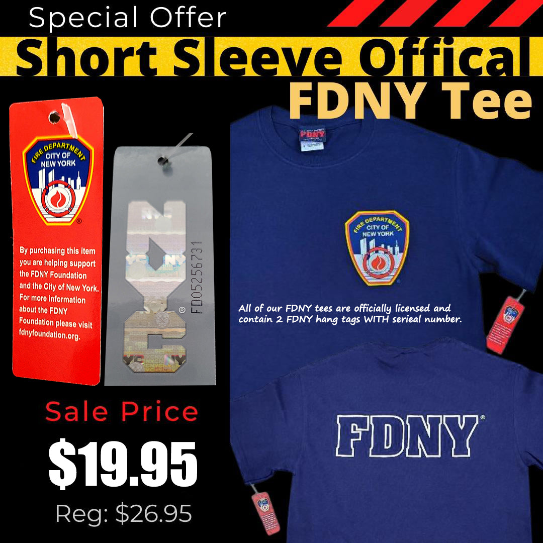 FDNY Official Short Sleeve Navy Tee