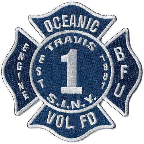 New York City Oceanic Engine 1 Brush 1 VFD Est. 1887 Blue Fire Patch