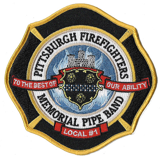 Pittsburgh, PA Pipes & Drums NEW Fire Patch