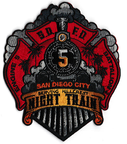 San Diego, CA Engine 5 Night Train Fire Patch