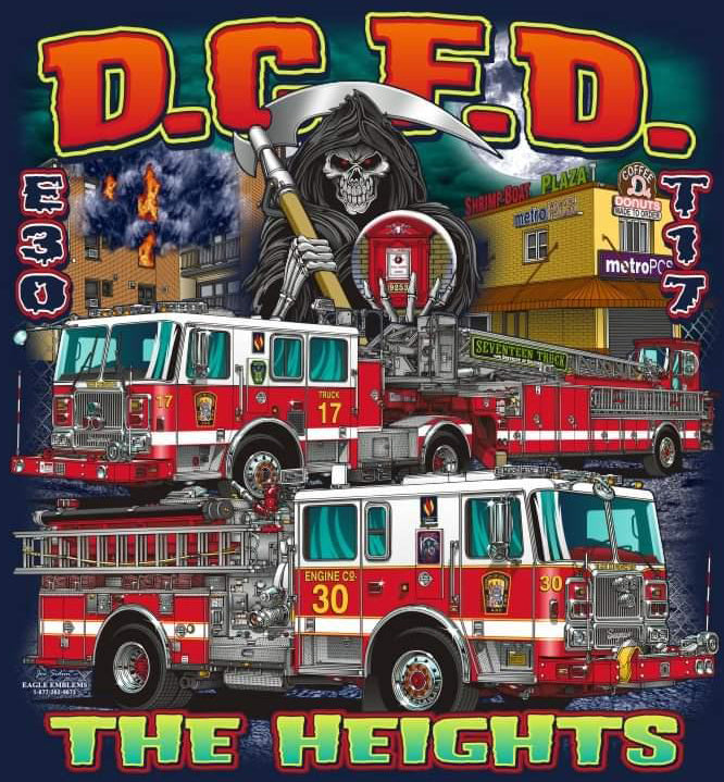 DCFD Engine 30 Truck 17 Grim Reaper The Heights Fire Tee