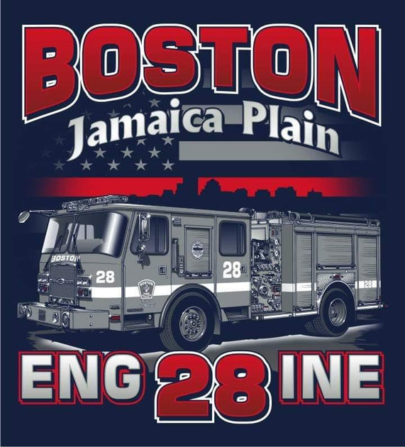 Boston Fire Department Baseball Maltese Tee Shirt