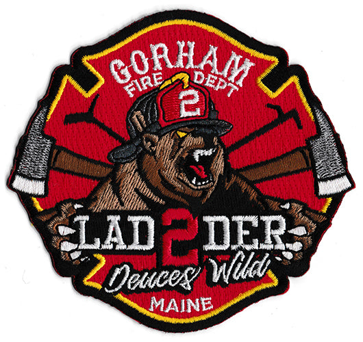 Gorham, Maine Ladder 2 Deuces Wild Grizzly Bear Fire Patch