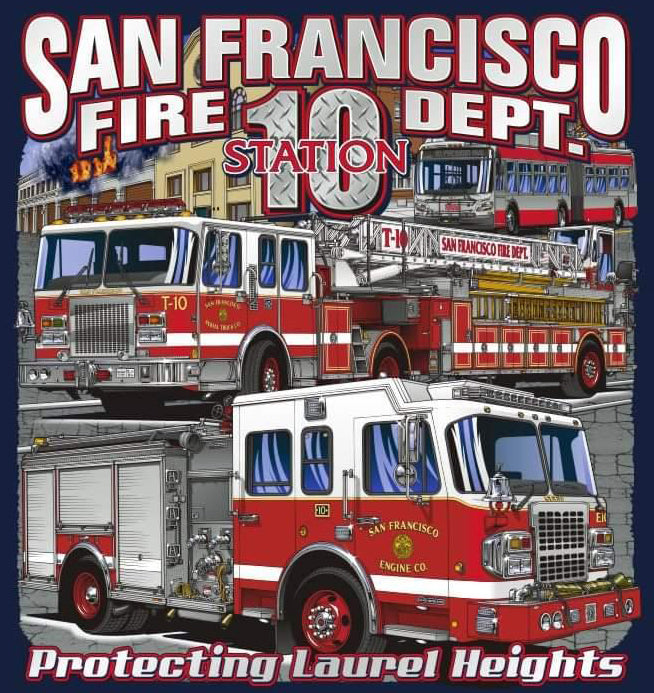 San Francisco Station 10 Protecting Laurel Heights Navy Tee