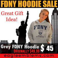 Load image into Gallery viewer, FDNY Officially Licensed Grey Hoodie/Front Pocket
