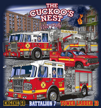 Load image into Gallery viewer, Philadelphia Engine 68 Tower Ladder 13 Cukoo&#39;s Nest Fire Tee
