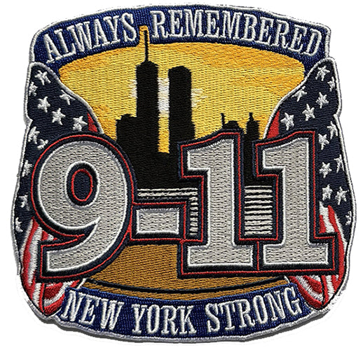 9-11 Always Remembered Gold Sky Fire Patch