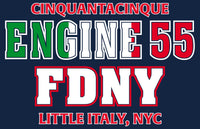 Load image into Gallery viewer, FDNY Engine 55 &quot;Cinquantacinque&quot; Little Italy Fire Tee
