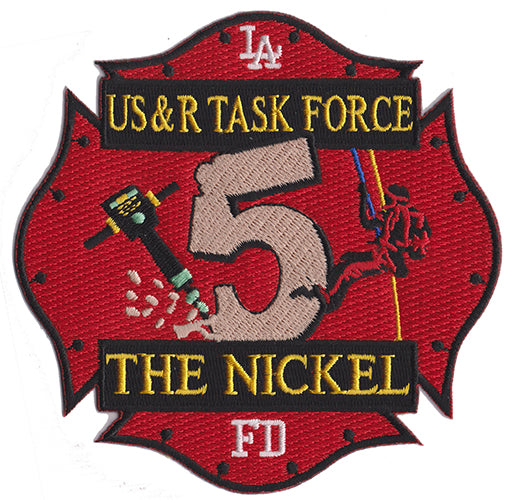 LAFD USAR Task Force 5 The Nickel Fire Patch | Eagle Emblems & Graphics