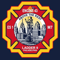 Load image into Gallery viewer, Philadelphia Engine 43 Ladder 9 Above the Rest NEW FIRE TEE
