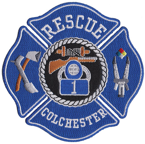 Colchester, MA Rescue 1 Fire Patch | Eagle Emblems & Graphics