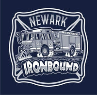 Load image into Gallery viewer, Newark, NJ Engine 14 Ironbound Navy Fire Tee NEW
