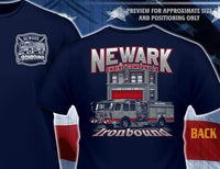 Load image into Gallery viewer, Newark, NJ Engine 14 Ironbound Navy Fire Tee NEW

