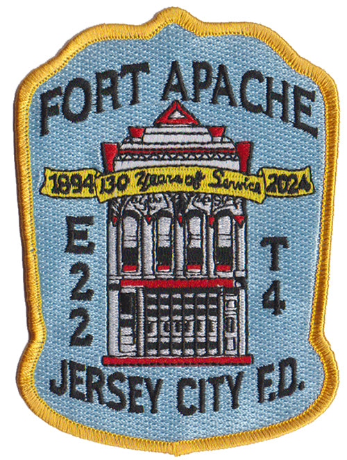 Jersey City, NJ Engine 22 Truck 4 NEW 130th Year Fire Patch 1894-2024