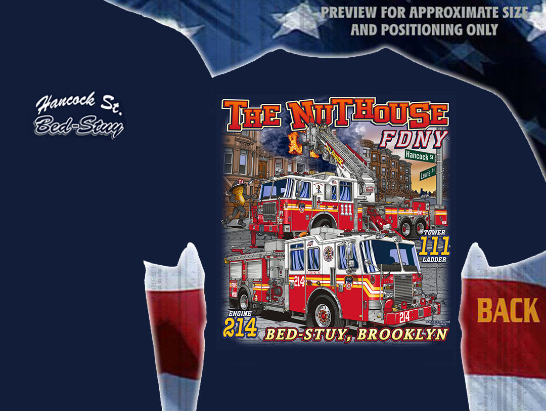 FDNY E-214 TL-111 The Nut House Fire Tee