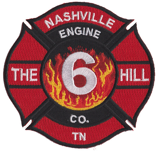Nashville, TN Engine 6 The Hill Fire Patch | Eagle Emblems & Graphics