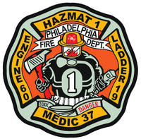 Load image into Gallery viewer, Philadelphia Haz Mat One Navy Fire Tee
