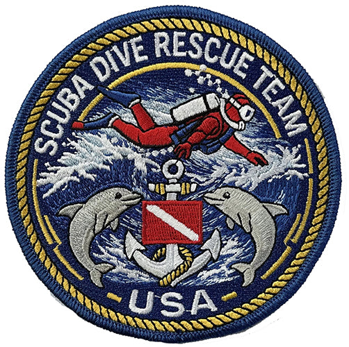 USA SCUBA Dive Rescue Team Fire Patch | Eagle Emblems & Graphics