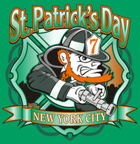 Load image into Gallery viewer, St. Patrick&#39;s Day New York City Lucky 7 Fire Tee
