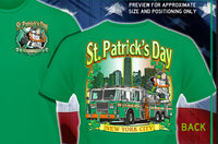 Load image into Gallery viewer, St. Patrick&#39;s Day New York City Lucky 7 Fire Tee

