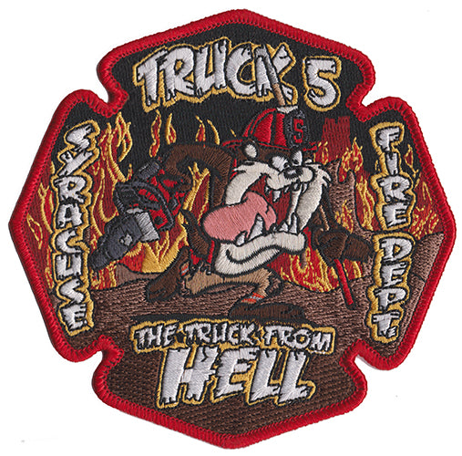 Syracuse Truck 5 Flames Fire Patch