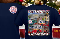Load image into Gallery viewer, New York City Da' Bronx Bombers Yankee Navy NEW Fire Tee
