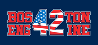 Load image into Gallery viewer, Boston Engine 42 Flag Design on Back Navy Tee Small Only
