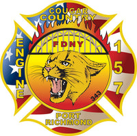 Load image into Gallery viewer, FDNY E-157 Port Richmond Navy Tee Small Only
