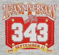 Load image into Gallery viewer, 20th Anniversary 9-11 Tee Never Forget ASH Fire Tee 4XL Only
