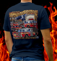 Load image into Gallery viewer, FDNY Engine 202 Ladder 101 Batt. 32 Red Hook Raiders Brooklyn NEW Fire Tee
