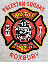 Load image into Gallery viewer, Boston Engine 42 Flag Design  Ash Fire Tee 2XL/4XL/5XL only
