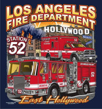 LA City Fire Dept. Dodger Blue Crossed Axes Tee - Fire Attire