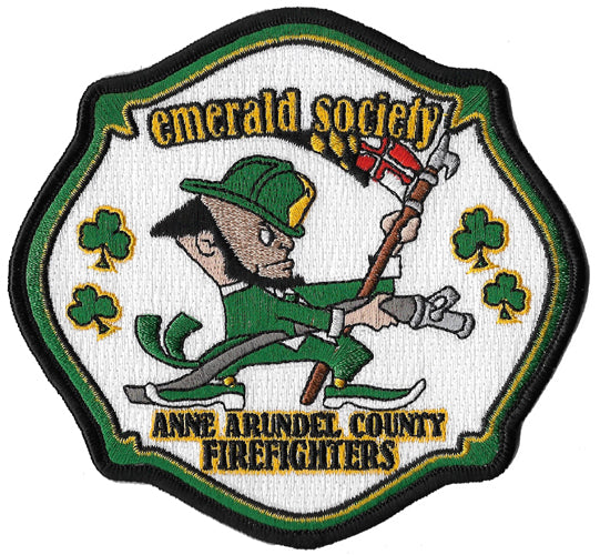 Anne Arundel County, MD Emerald Society Pipes & Drums Maltese Fire Patch