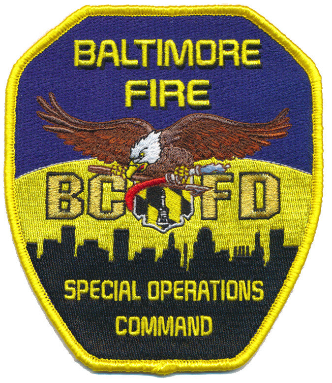 Baltimore City Fire Department Special Operations Command Patch