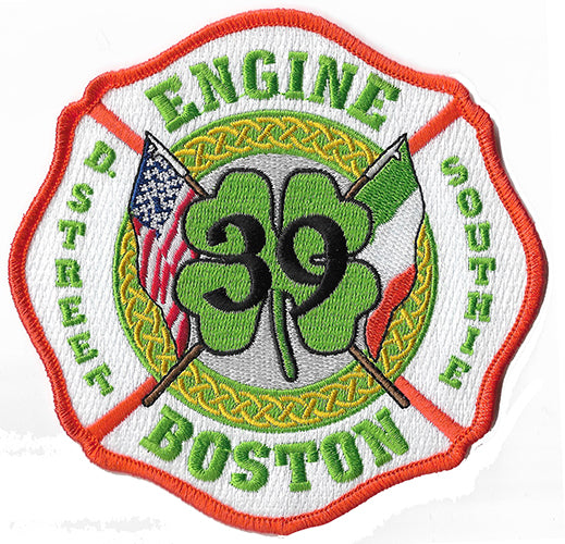 Boston Engine 39 Shamrock NEW Fire Patch Irish Shamrock