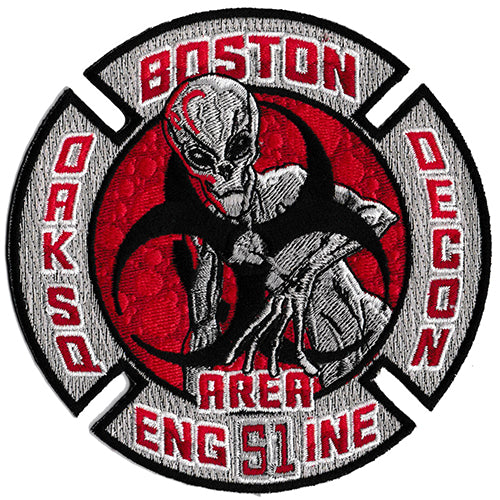 Boston Engine 51 Decon Area Red Design New Fire Patch