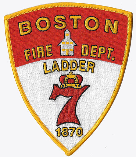 Boston Ladder 7 Red-White Fire Patch