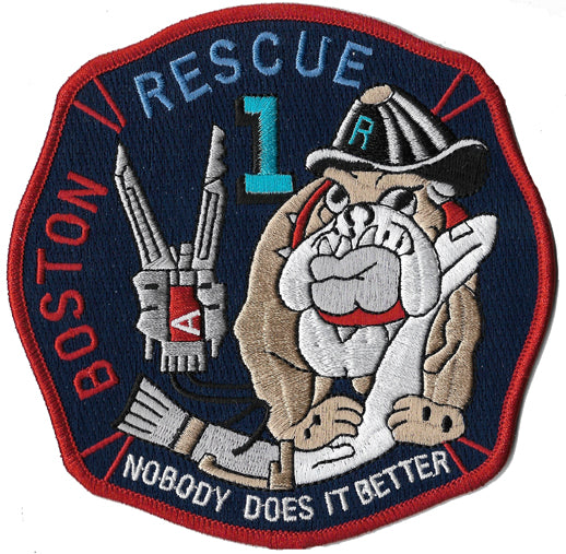 Boston Rescue 1 Nobody Does It Better Bulldog Navy Fire Patch