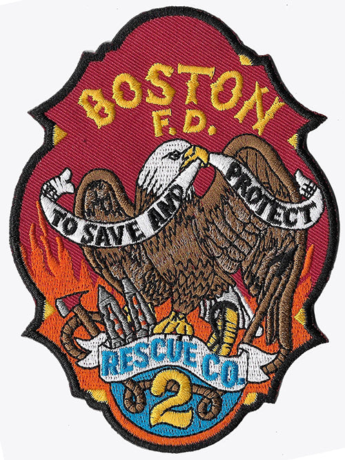 Boston Rescue 2 Eagle Design Fire Patch